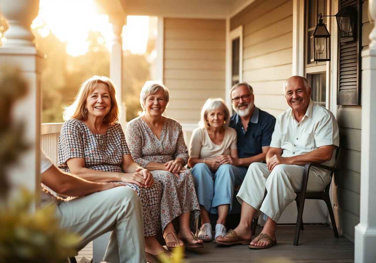 A multi-generational family enjoying time together